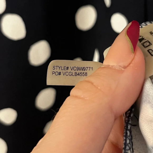 VINCE CAMUTO Polka Dot Vintage 50s Look Preppy Aline Skirt Minidress - Picture 10 of 13